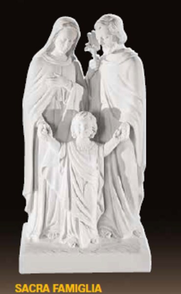 Carrara Marble The Sacred Family Made in Italy Sculpture Sacra Famiglia